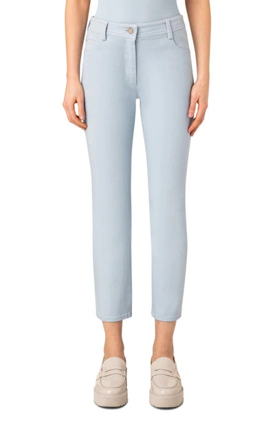 Akris Punto Maru Denim Tapered-leg Pants In Sky