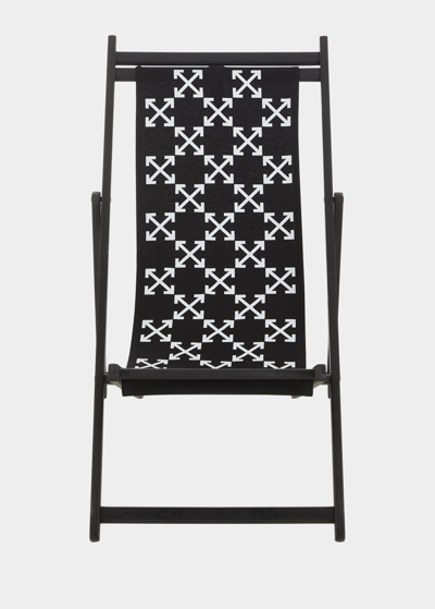 Off-white Arrows Deck Chair