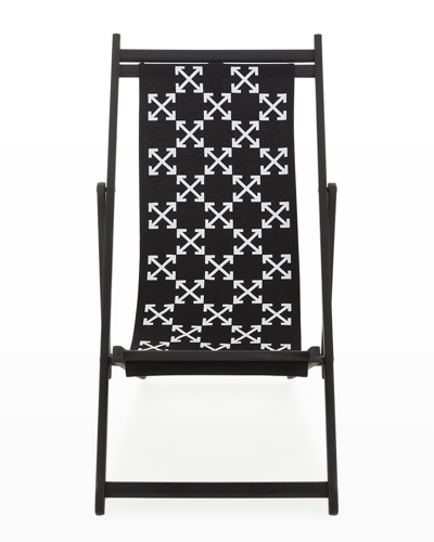 Off-white Arrows Deck Chair