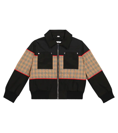 Burberry Kids' Vintage Check夹克 In Black