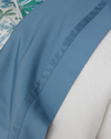 Matouk Nocturne 600 Thread Count Full/queen Flat Sheet In Sea
