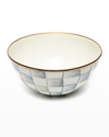 MACKENZIE-CHILDS STERLING CHECK ENAMEL EVERYDAY BOWL, SMALL