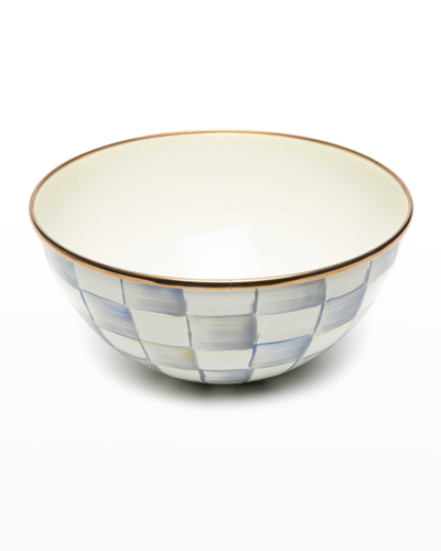 Mackenzie-childs Sterling Check Enamel Everyday Bowl, Small In Size Xl