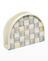 Mackenzie-childs Sterling Check Enamel Napkin Holder