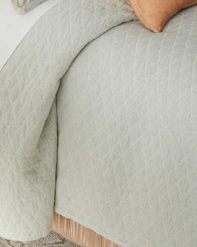 Tl At Home Boyce Sky Linen Queen Coverlet In Blue