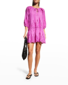 Melissa Odabash Ashley Eyelet Detail Cotton Cover-up Tunic In Viola