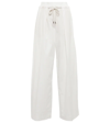 Brunello Cucinelli Stretch-suede Wide-leg Pants In Naturale