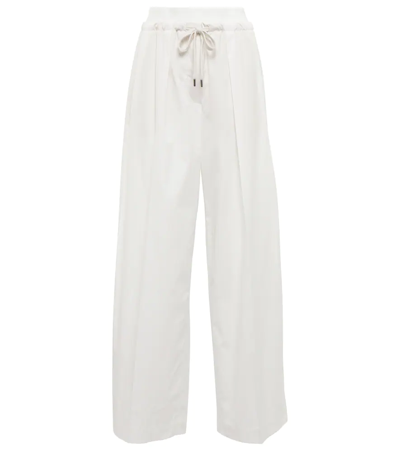 Brunello Cucinelli High-rise Wide-leg Trousers In Panama