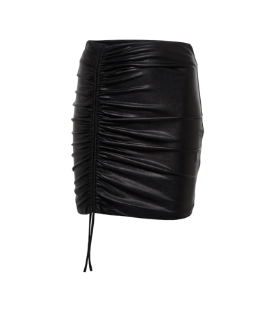 Rotate Birger Christensen Margarita Ruched Miniskirt In Black