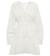 Veronica Beard Addilyn Lace And Cotton Minidress In Off-white