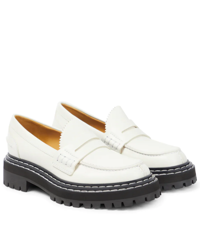 Proenza Schouler Leather Loafers In Neutrals