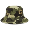 NEW ERA NEW ERA CAMO CHICAGO CUBS 2022 ARMED FORCES DAY BUCKET HAT