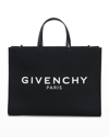 Givenchy Medium G-tote Shopping Bag In Canvas In Black