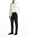 Ralph Lauren Men's Wool-silk Shawl Dinner Jacket In Cream