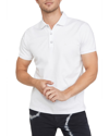 Rag & Bone Interlock Slim Fit Heathered Polo Shirt In White