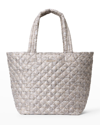Mz Wallace Metro Deluxe Medium Woven Quilted Tote Bag In Jute