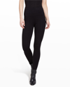 Lyssé Signature Ponte Center Seam Leggings In Deep Olive