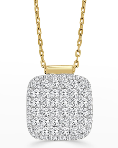 Frederic Sage Grand Firenze Ii Cushion Pave Diamond Pendant Necklace
