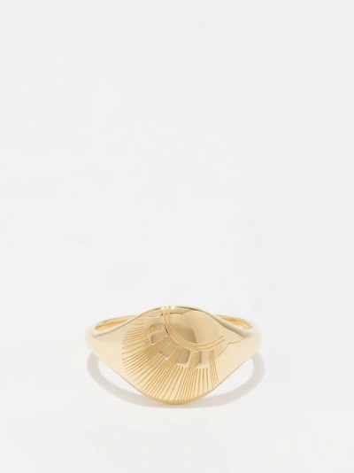 Miansai Meridian Gold-vermeil Ring In Golden Yellow