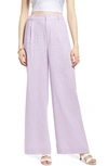 Open Edit Wide Leg Linen Blend Pants In Purple Spectre