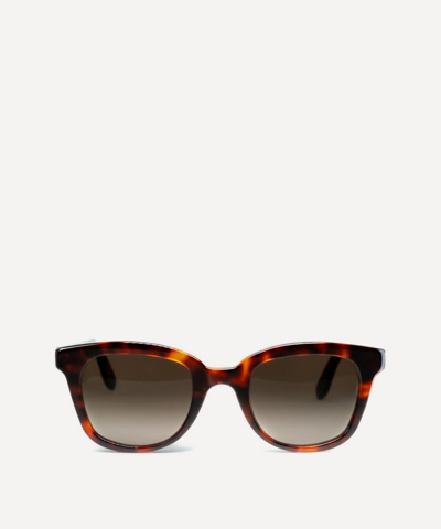 Cimmino Lab Faraglioni Acetate Square Sunglasses In Brown