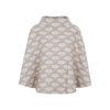 Max Mara Dorina All-over Logo Printed Cape In Nude &amp; Neutrals