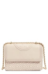 TORY BURCH 'SMALL FLEMING' QUILTED LEATHER SHOULDER BAG - BEIGE,31382