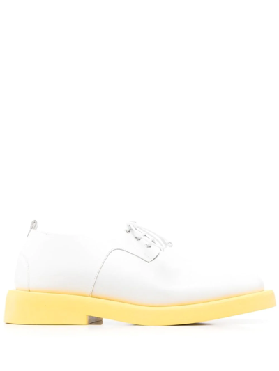 Marsèll Contrast Sole Derby Shoes In White