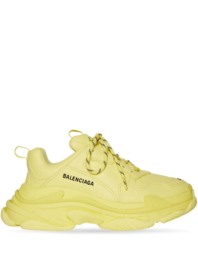 Balenciaga Triple S Low-top Sneakers In Yellow