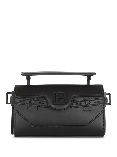 Balmain Black B-buzz 19 Leather Shoulder Bag