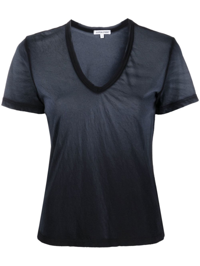 Cotton Citizen Gradient Effect Short-sleeve T-shirt In Black
