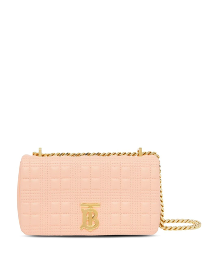 Burberry Small Quilted Lola Bag In Pink