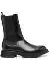 ALEXANDER MCQUEEN POLISHED LEATHER CHELSEA BOOTS