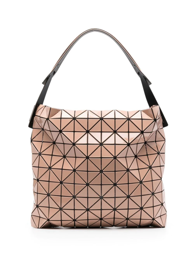 Bao Bao Issey Miyake Geometric-pattern Faux-leather Shoulder Bag In Pink