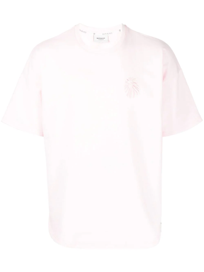 Bape Black *a Bathing Ape® Logo-embroidered Cotton T-shirt In Pink