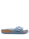 Birkenstock Madrid Big Buckle Sandals In Blue