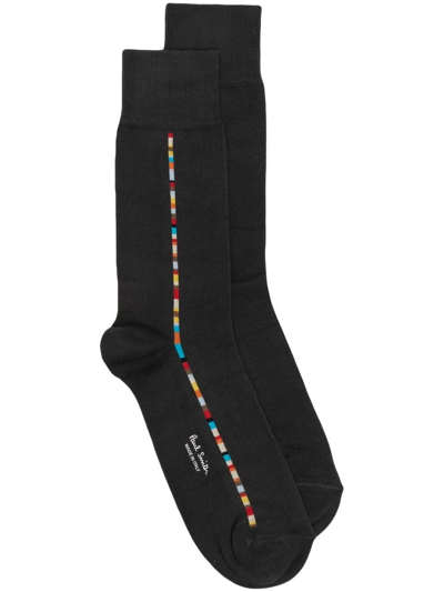 Paul Smith Logo-print Detail Socks In Black