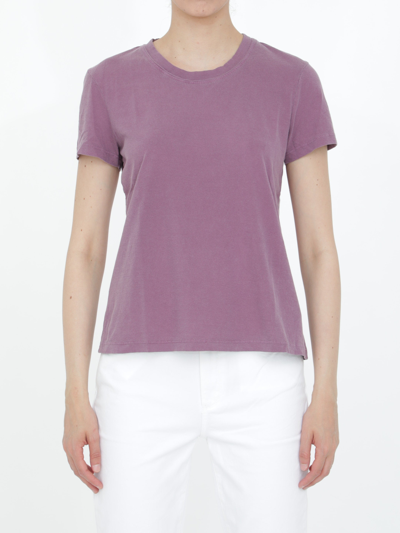 James Perse Crewneck Violet T-shirt In Purple