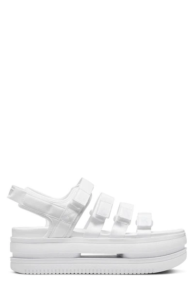 Nike Icon Classic Platform Sandal In White
