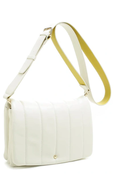 Mali + Lili Brinn Vegan Leather Crossbody Bag In White