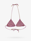 Tory Burch Printed Halterneck Triangle Bikini In Multicolor