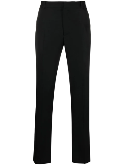 Alexander Mcqueen Tailored Straight-leg Pants In Black