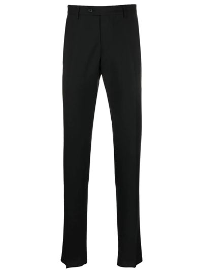 Ferragamo Mid-rise Tailored Trousers In Black