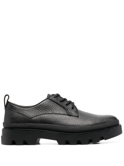 Michael Kors Lewis Leather Derby Shoes In Black