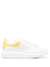 Alexander Mcqueen Perforated Platform Round Toe Sneakers In White
