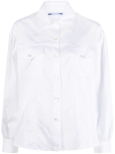 Jacob Cohen Plain Long-sleeve Shirt In White