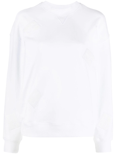 Jacob Cohen Embossed Patch-detail Sweatshirt In White