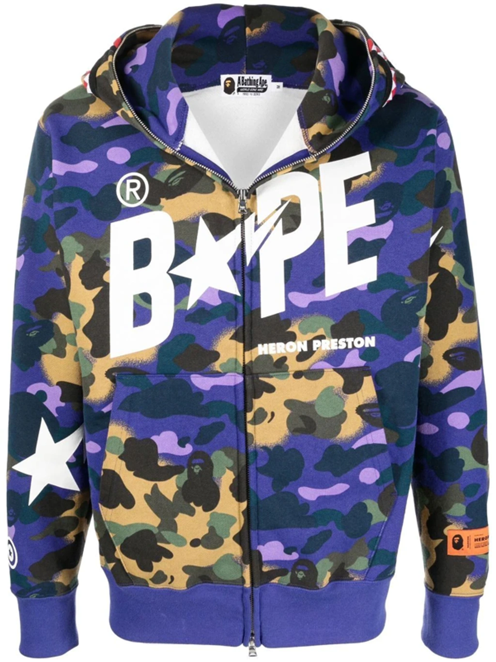 BAPE x HERON PRESTON コラボパーカー Sサイズ Heron Preston Teams with BAPE for Color Camo Collaboration