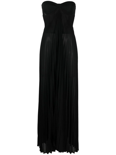 Act N°1 Bustier-top Strapless Gown In Black