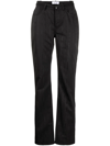 MARINE SERRE STRAIGHT-LEG MOIRE TROUSERS